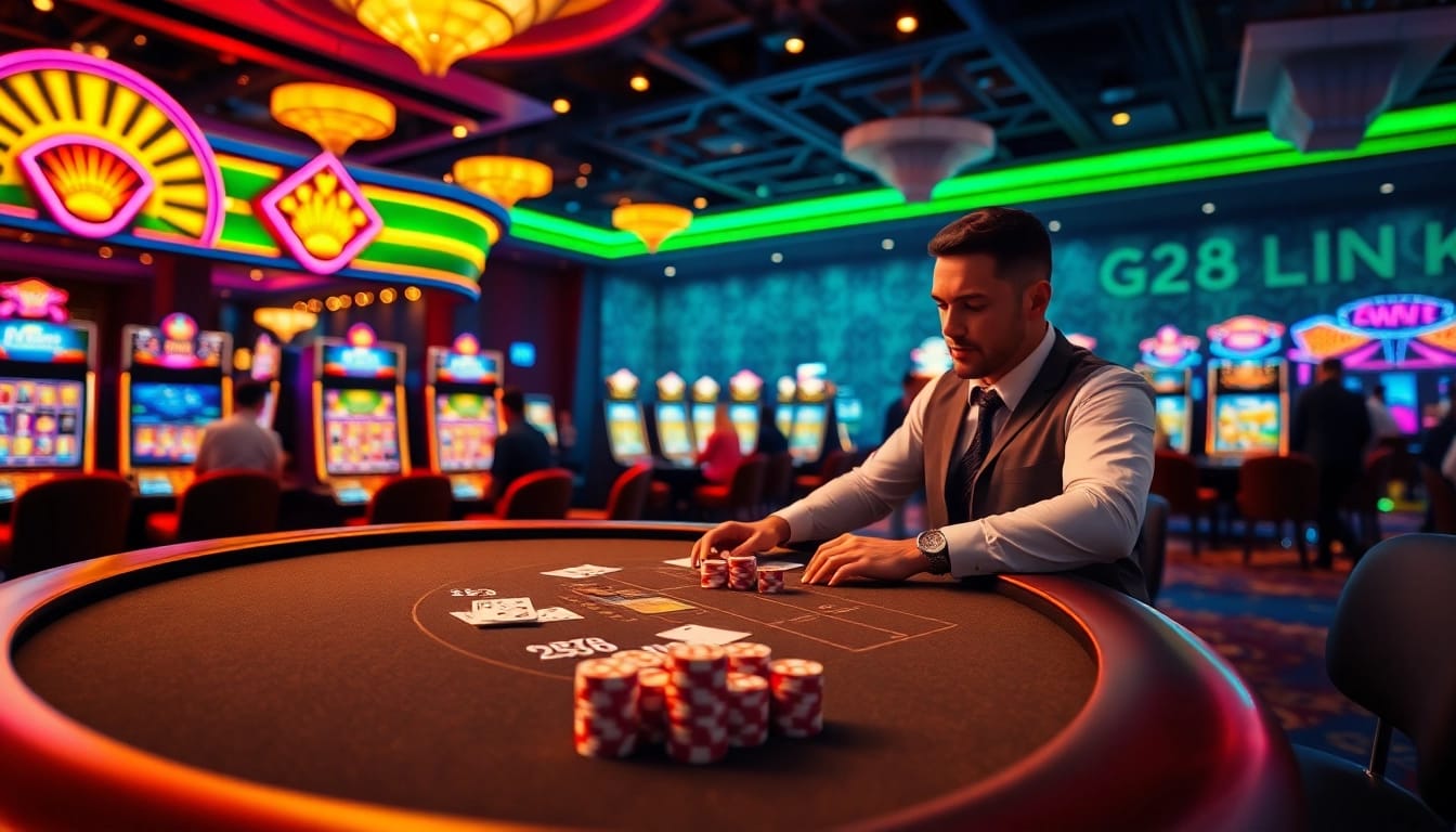Experience the excitement of G28 LINK with vibrant casino elements and engaging gameplay.