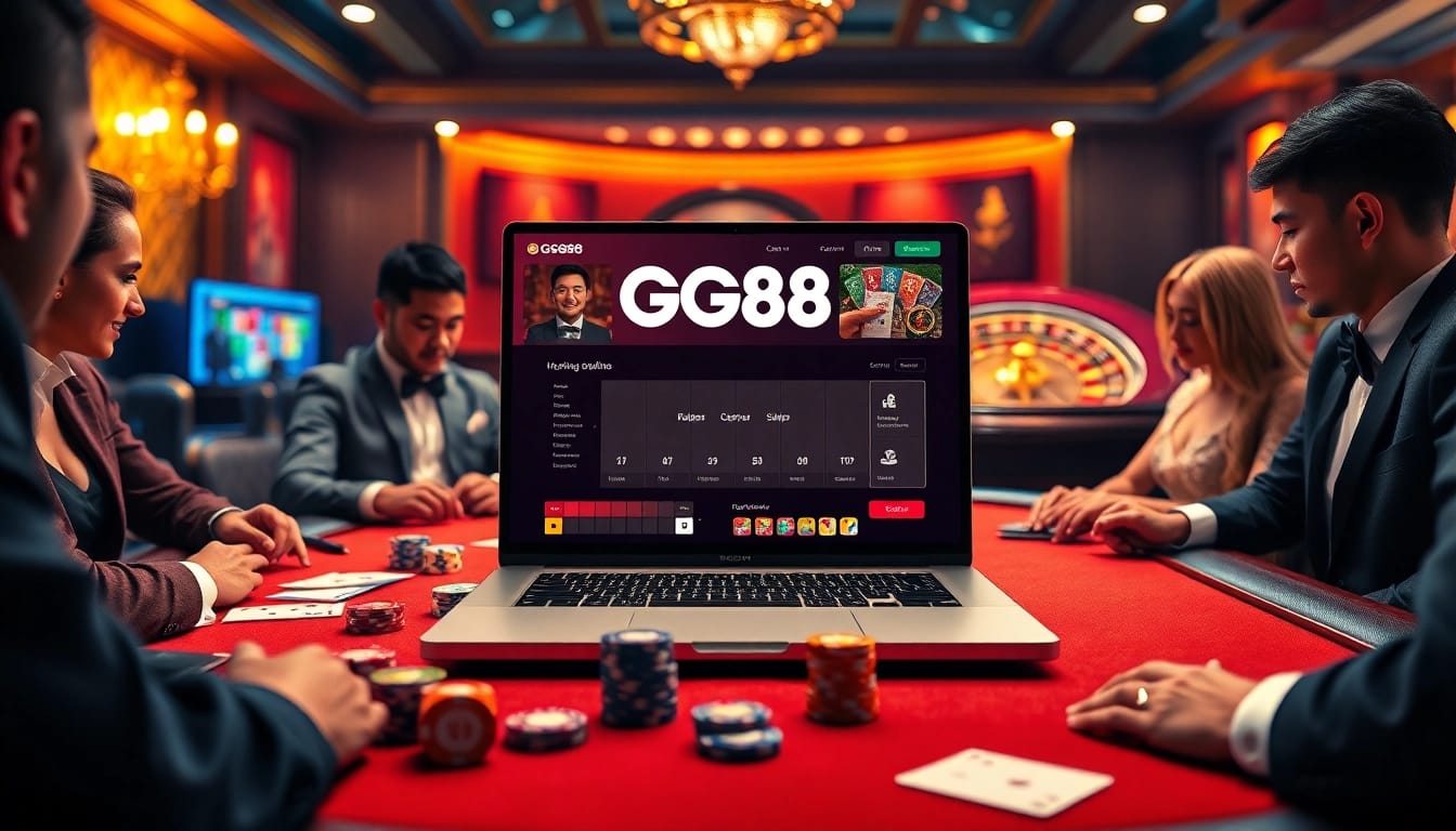 Experience luxury gambling at https://gg88vn.asia/ with poker tables, roulette wheels, and vibrant chips.