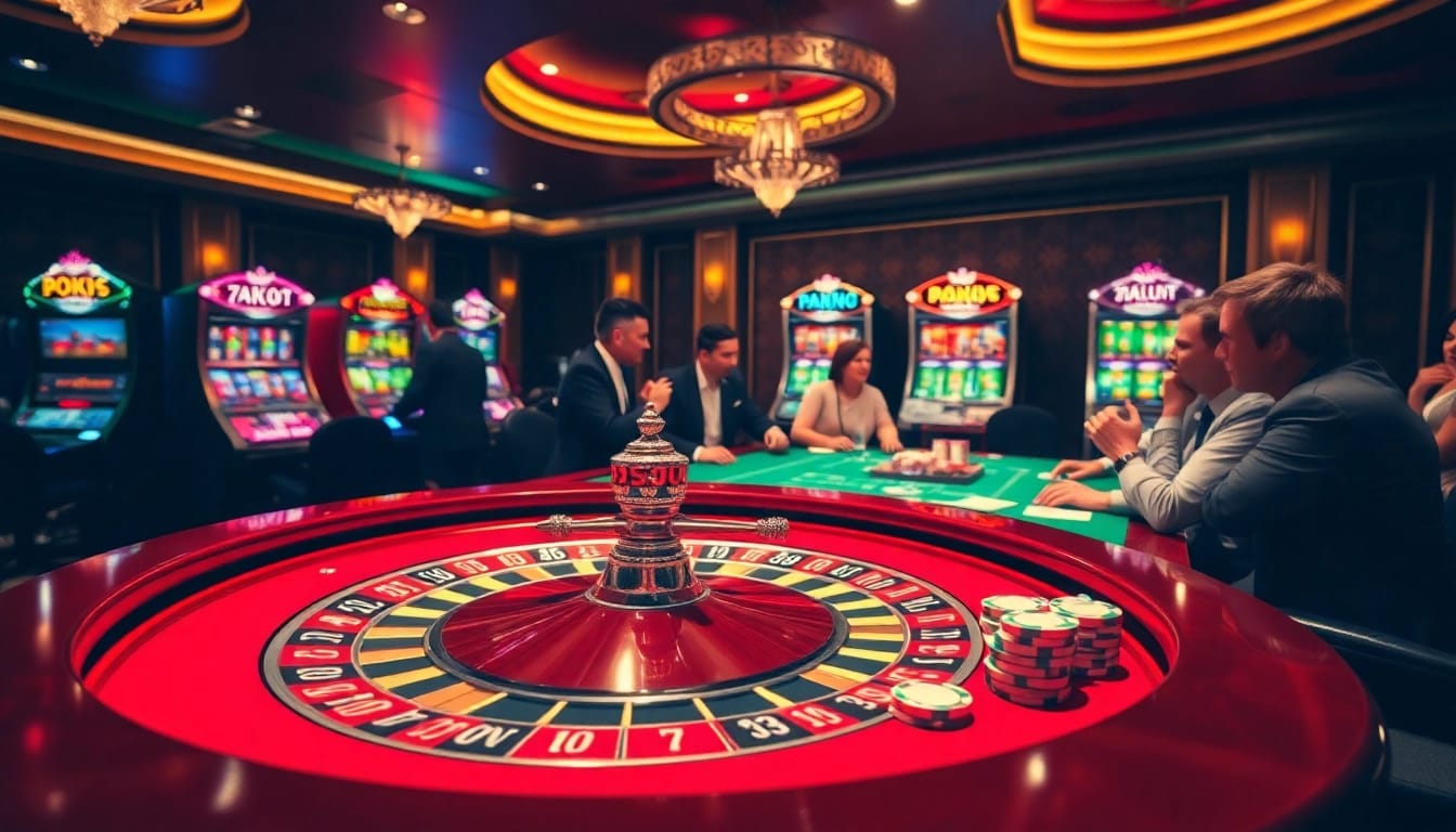 Experience the thrill of casino gaming at https://789fcom.asia/ with vibrant poker tables and colorful slot machines.