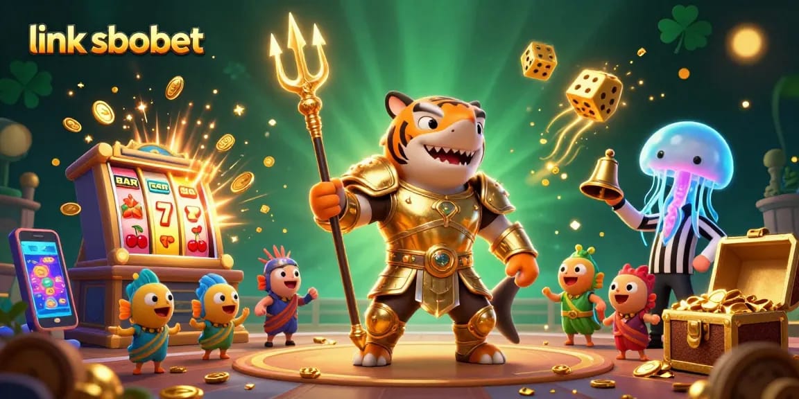 Engage in thrilling bets on link sbobet as the tiger shark battles for jackpot treasures in a vibrant underwater colosseum.