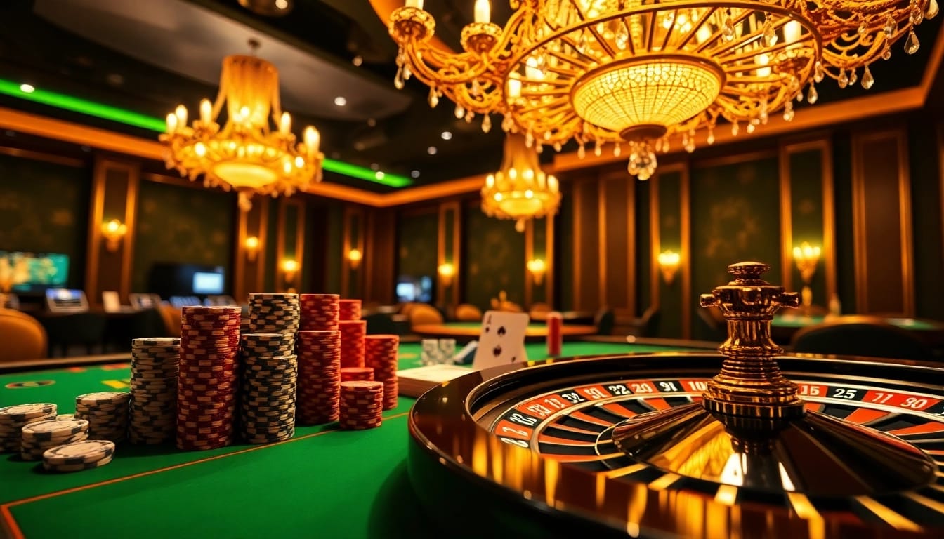 Feel the thrill at SC88 casino with vibrant gaming tables and luxurious decor.