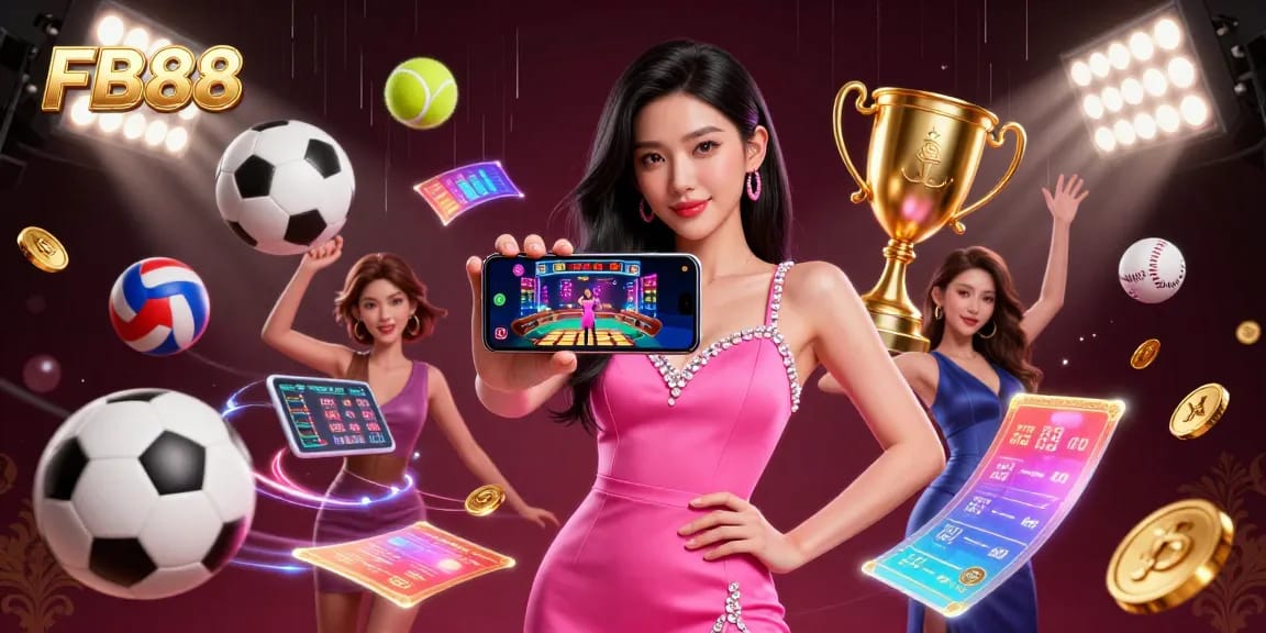 Engage with FB88's live dealer casino experience in a vibrant, action-packed digital scene.