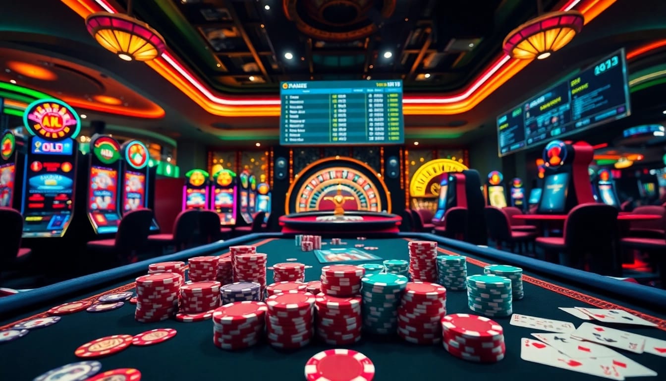 Experience thrilling gaming action at https://bem88.com with vibrant casino tables and exciting slot machines.