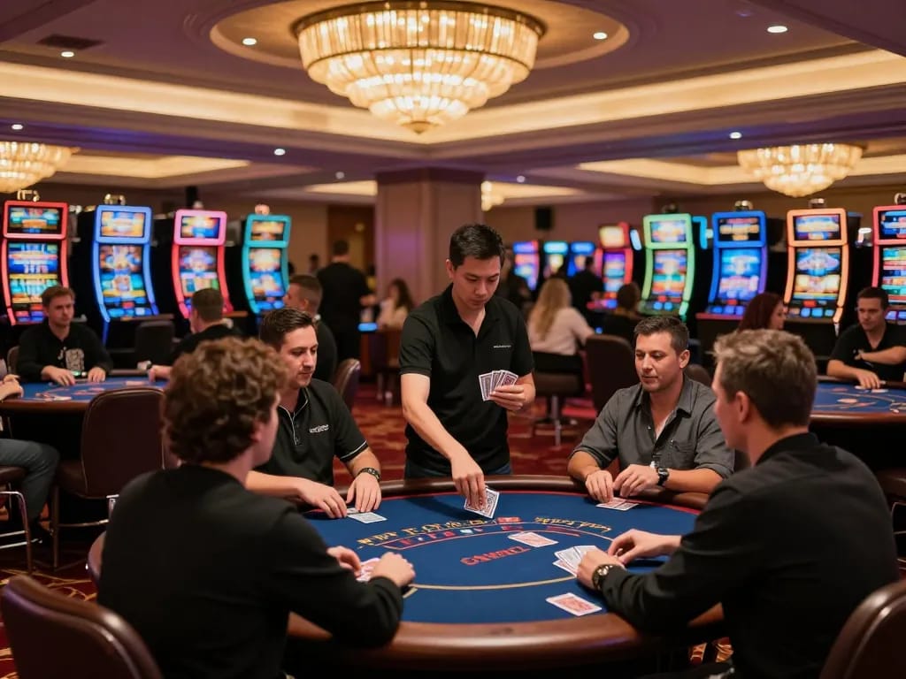 Người chơi Sunwin tận hưởng trò chơi poker tại sàn casino nhộn nhịp với những khoảnh khắc cược năng động trong bầu không khí sôi động.