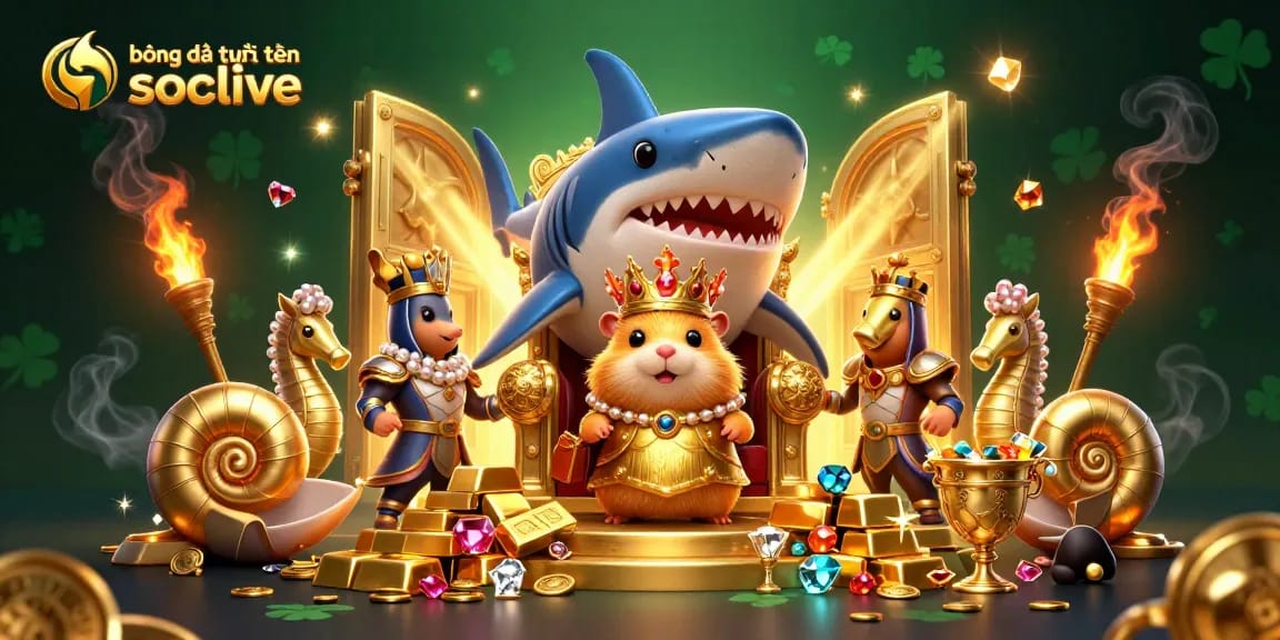 Experience the thrill of bóng đá trực tuyến socolive as vibrant characters celebrate in an opulent casino scene.