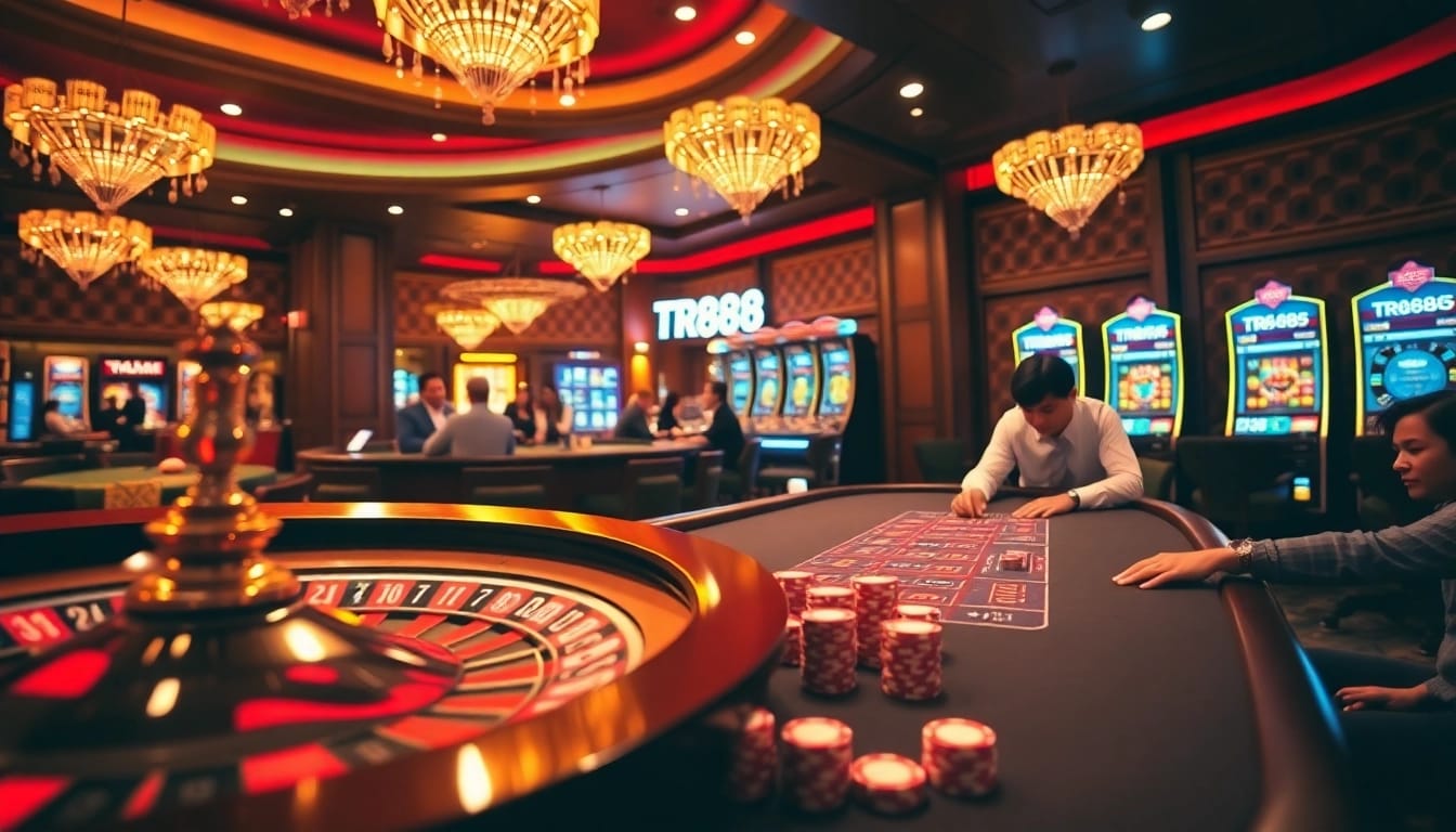 Experience the thrill at https://tr88.forum/ with vibrant casino action, poker chips, and roulette.
