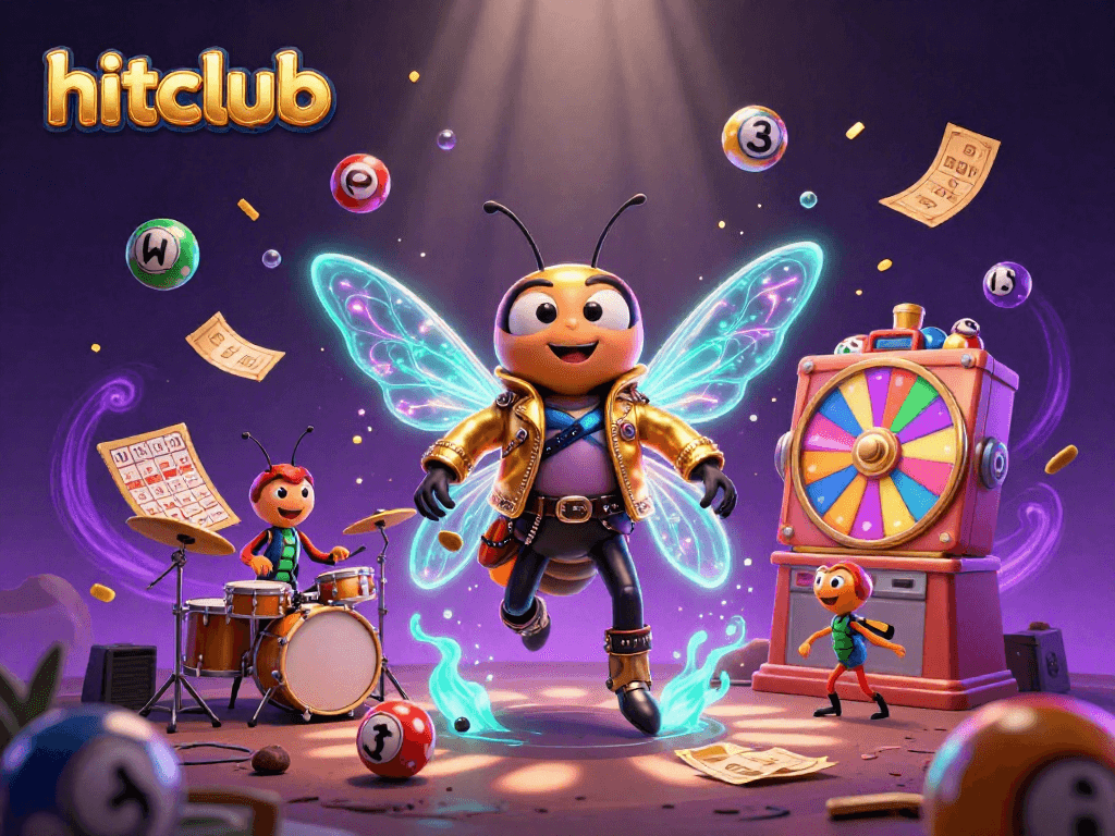 Experience the excitement of hitting the jackpot with hitclub's vibrant lottery-themed illustration.
