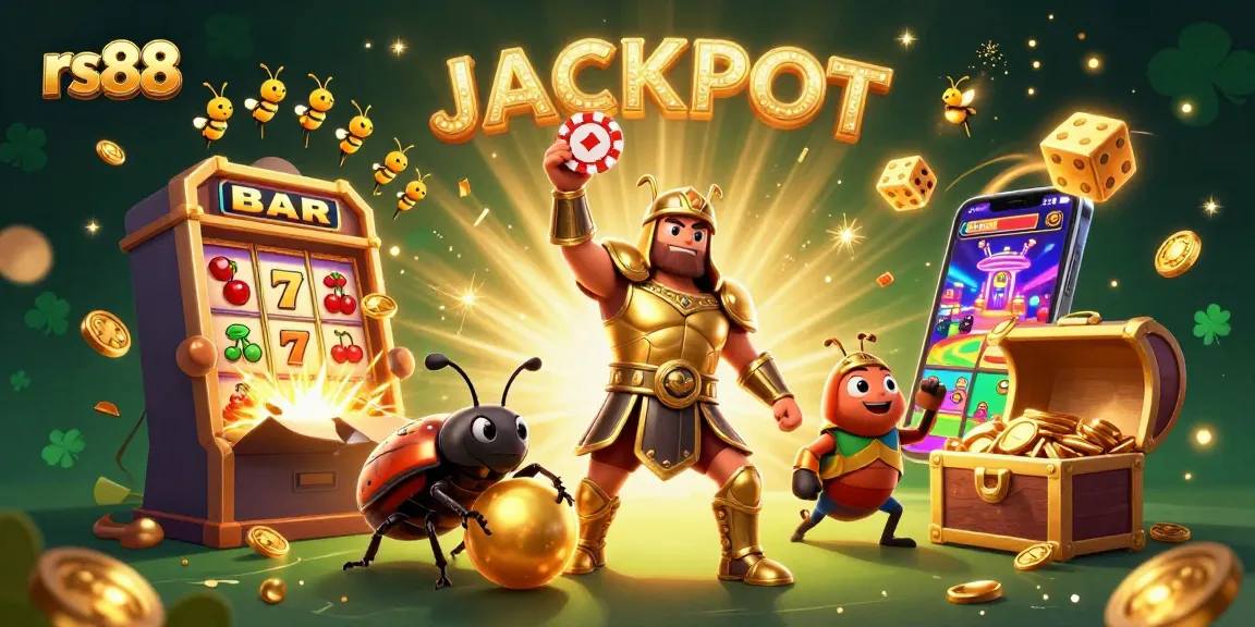 Experience exciting wins with rs88 in this vibrant casino-themed illustration.