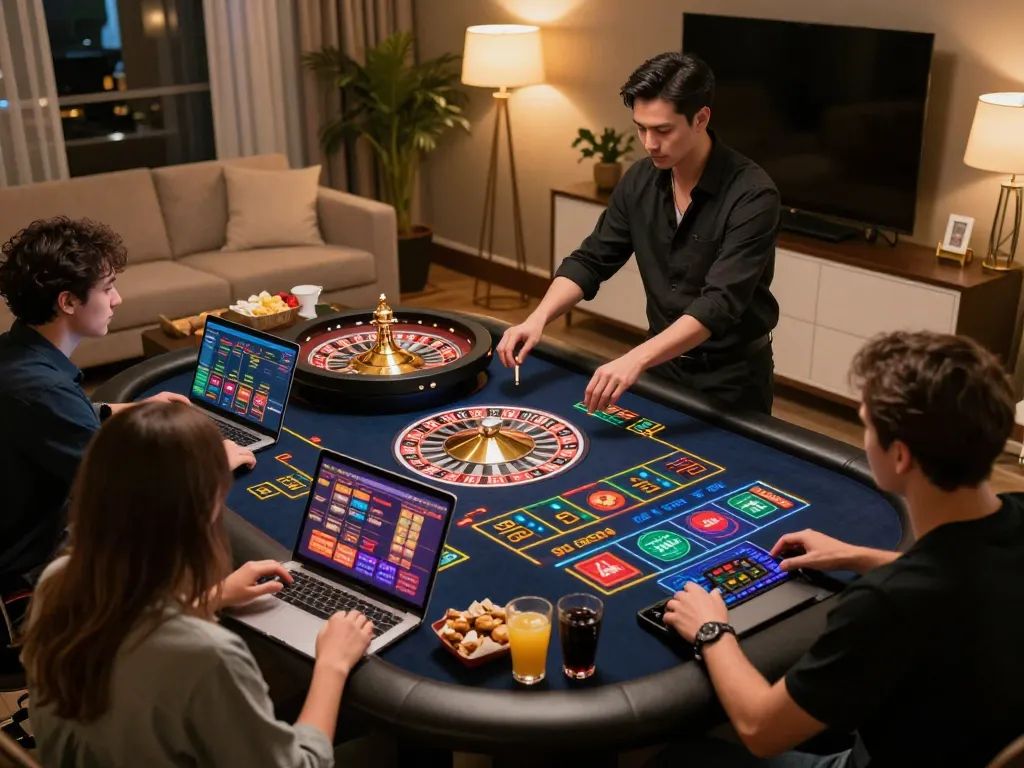 Engaging online roulette gameplay at 33winn with players actively betting from home.