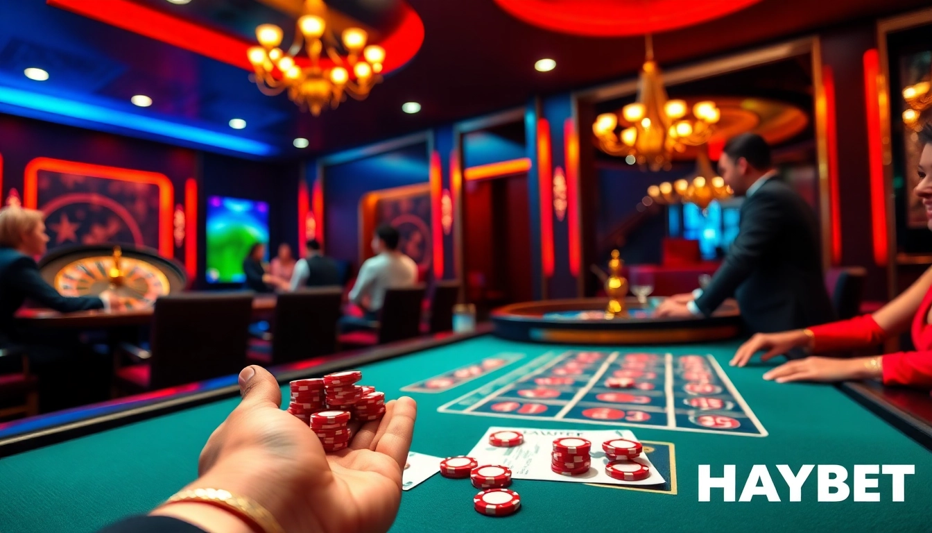 Experience HAYBET’s thrilling casino atmosphere with vibrant poker action and exciting betting.