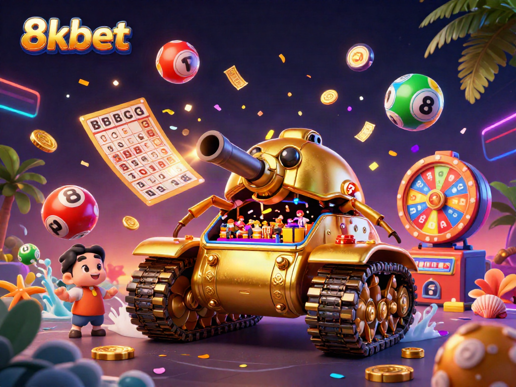 Engage in exciting gaming experiences with the vibrant 8xbet casino tank illustration.