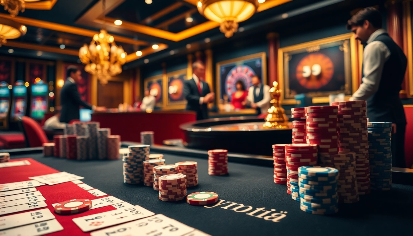 Experience luxury gaming at KJC liên minh with vibrant casino elements.