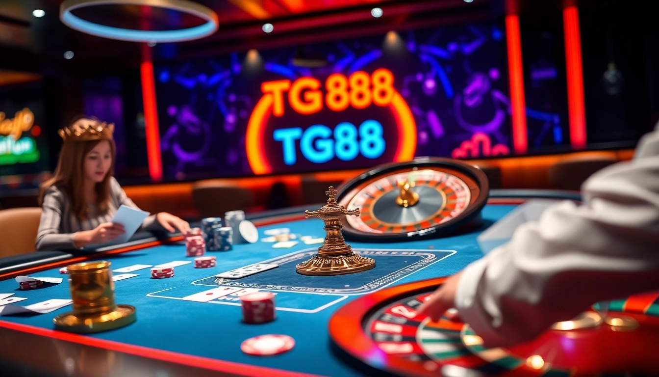 High-stakes gaming at Nhà cái TG88's online casino showcases exciting betting action.