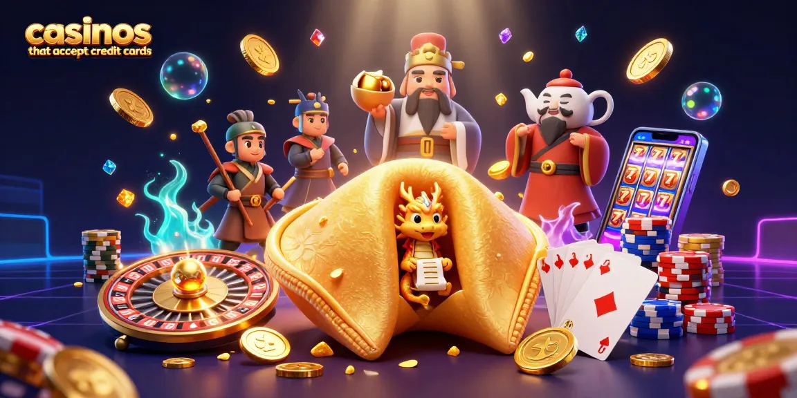Experience exciting gameplay at casinos that accept credit cards, featuring vibrant characters and lively casino elements.