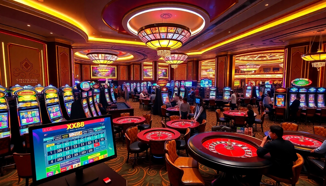 Experience the thrill of online gaming at trang chủ xx88 with vibrant casino visuals.