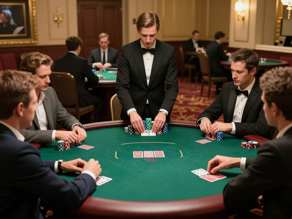 Players strategizing in high-stakes poker at https://ga88bet.com/, showcasing the intensity of casino gameplay.