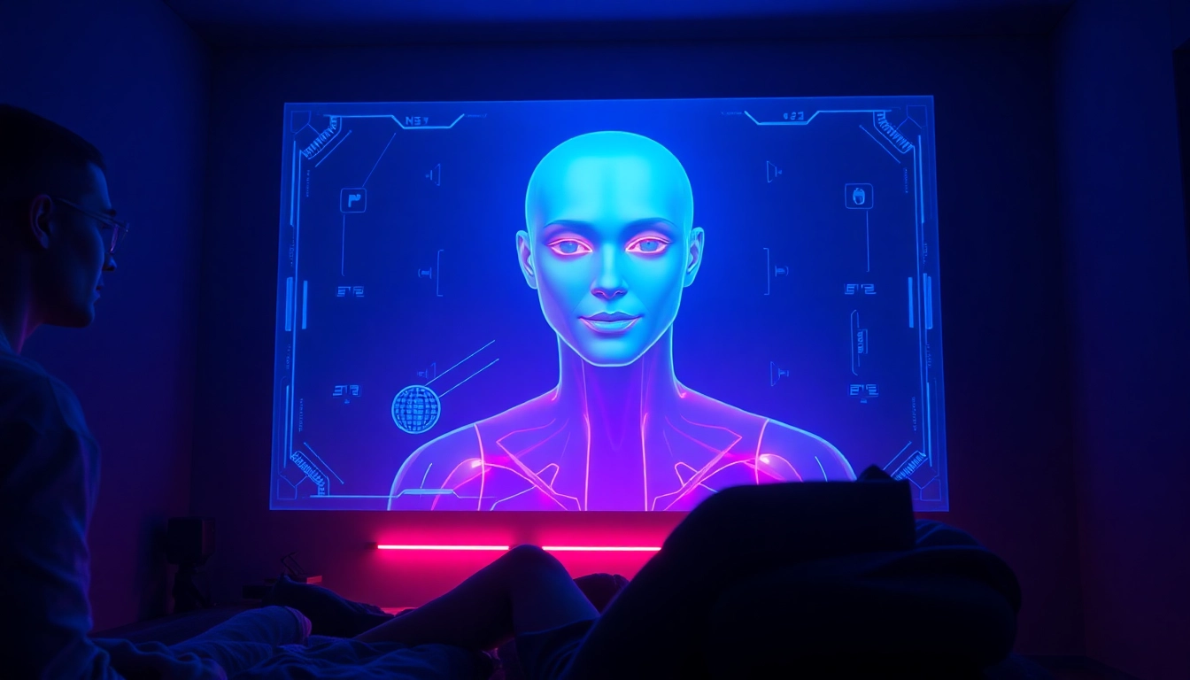 Experience interactive ai nsfw conversations with a lifelike character AI interface in a cozy setting.