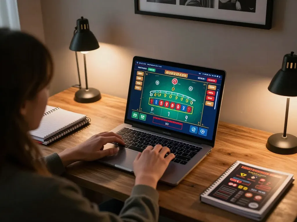 uu88 player making strategic bets during a live dealer blackjack game at home setup