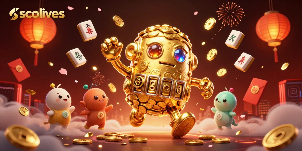 Socolives offers an immersive experience of online gambling with a vibrant 3D illustration depicting dynamic casino elements.