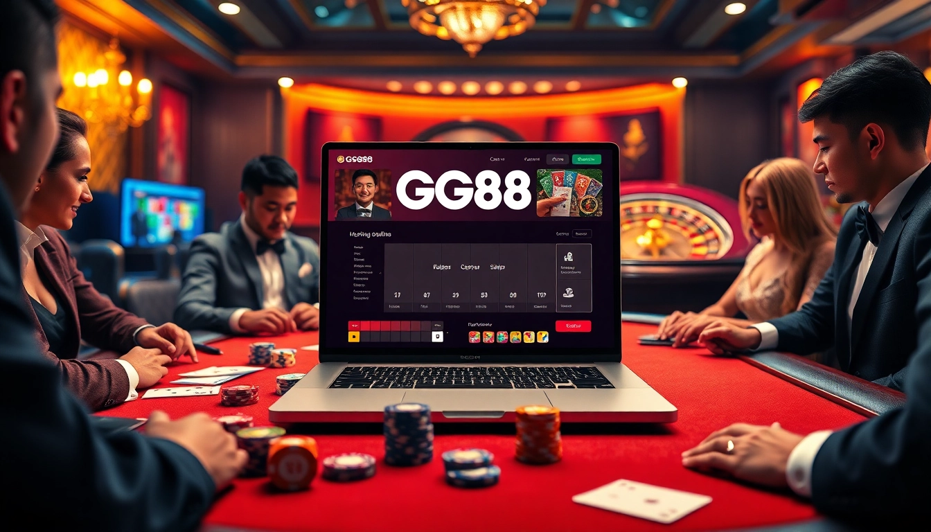 Experience luxury gambling at https://gg88vn.asia/ with poker tables, roulette wheels, and vibrant chips.