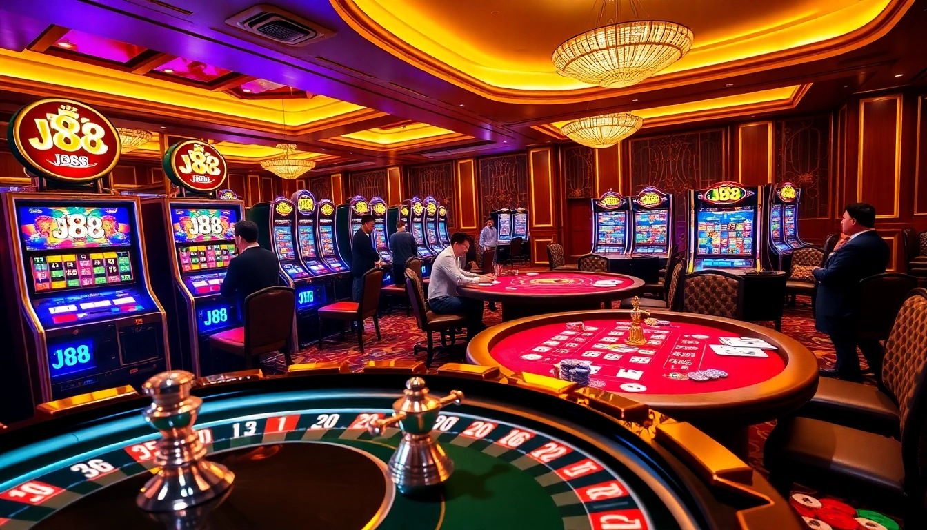Experience high-stakes action at j88 casino with vibrant tables and exciting gameplay.