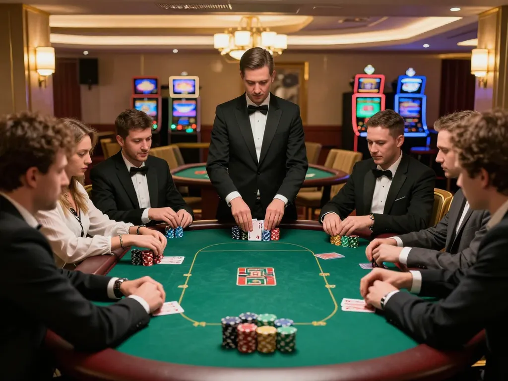 Play a thrilling poker game at 789WIN's luxurious casino table with skilled players.