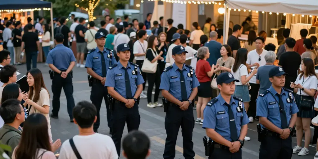 Security Solutions offered by trusted local providers ensuring safety at a community event.