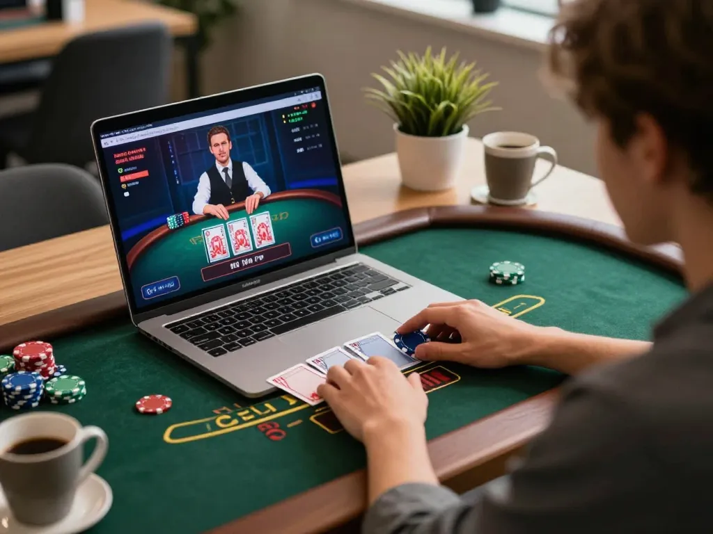 Sonclub player engaging in live dealer blackjack online with interactive gameplay experience