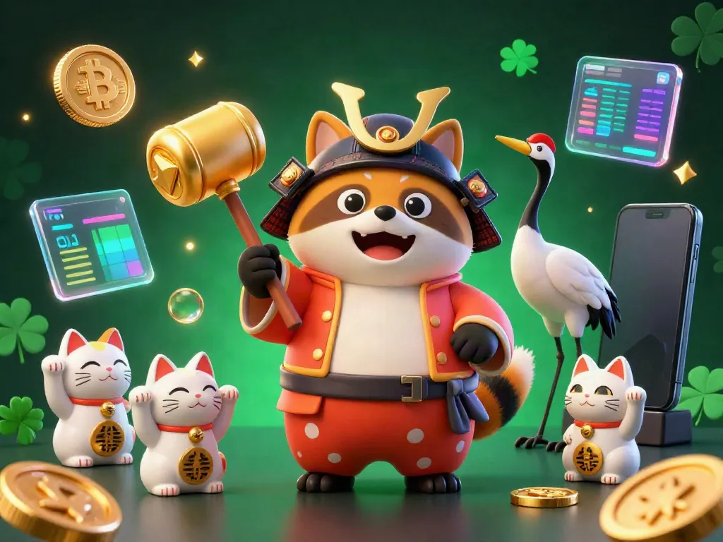 Join the excitement with BD333WIN NET, where a cheerful tanuki and lucky symbols celebrate winning moments.