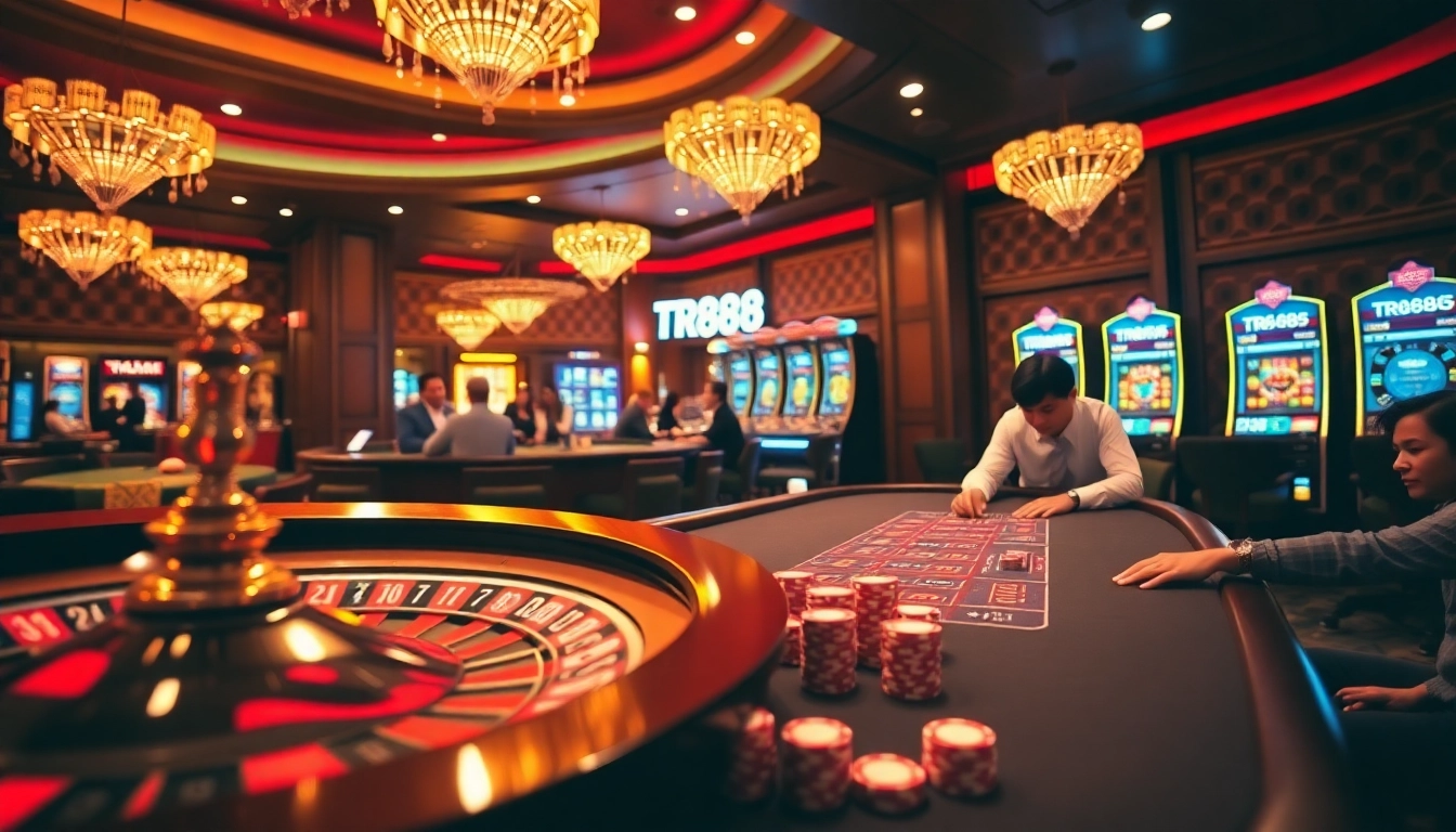 Experience the thrill at https://tr88.forum/ with vibrant casino action, poker chips, and roulette.