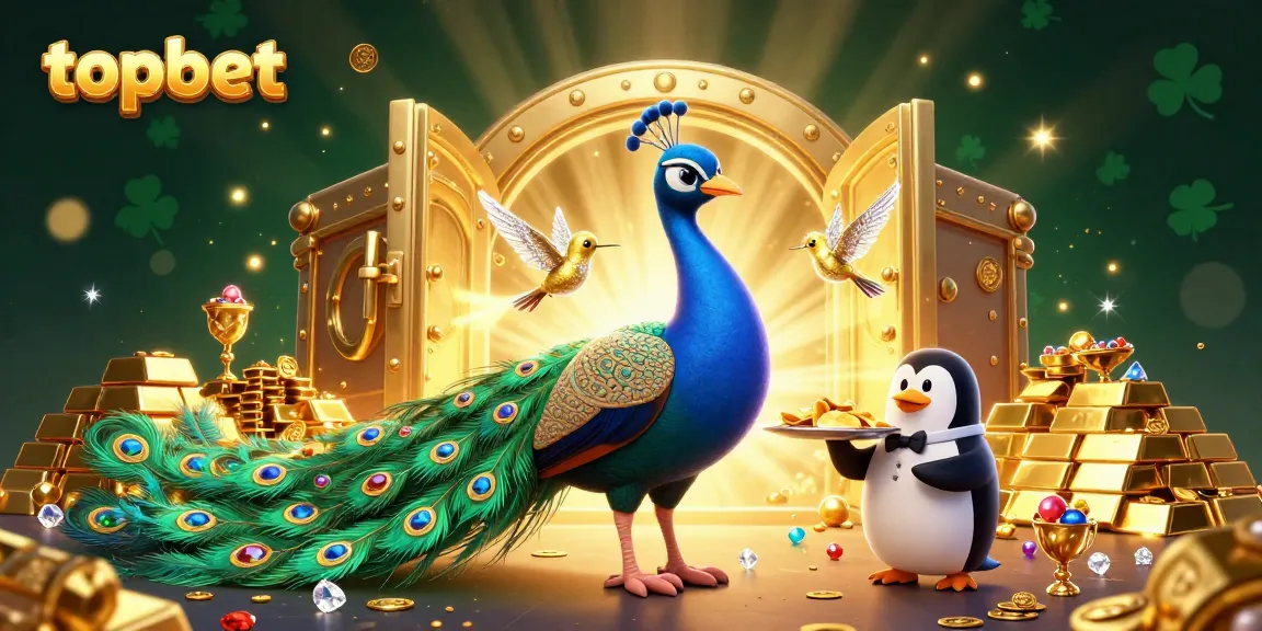 Experience the excitement of topbet with vibrant characters and casino treasures in a dynamic 3D scene.