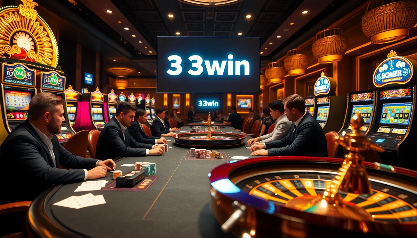 Experience thrilling poker action at 33win casino with luxurious decor and engaging gameplay.