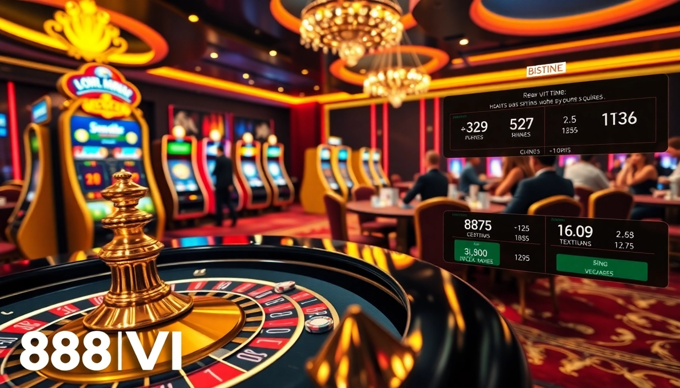 Experience the thrill of gambling at 888VI BIZ with vibrant casino visuals and engaging gameplay.