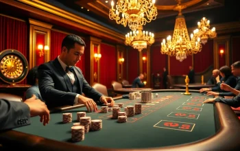 Exciting poker game scene at 99 ok casino with players and colorful chips