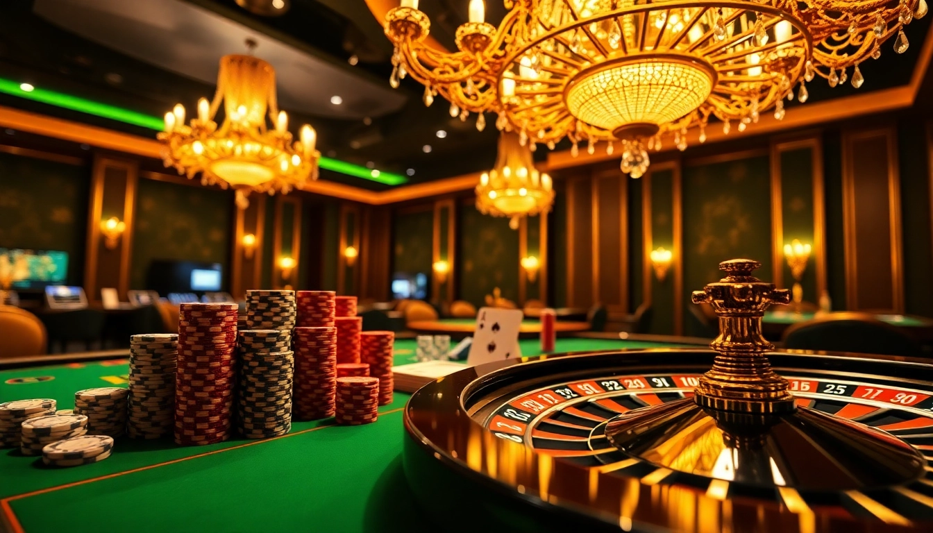Feel the thrill at SC88 casino with vibrant gaming tables and luxurious decor.