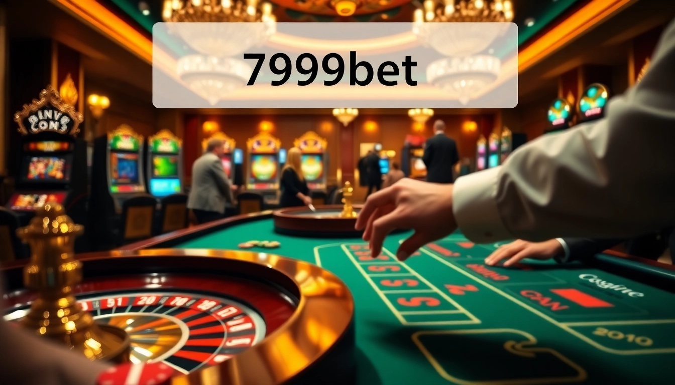 Experience thrilling gameplay at 789bet with luxurious casino tables and vibrant slot machines.