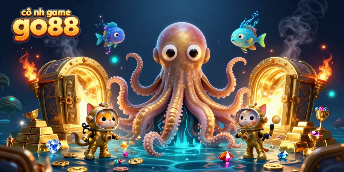 Experience the thrills of cổng game go88 with the magical kraken and treasures in the sea.